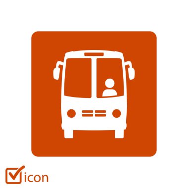 Otobüs simgesi. Schoolbus simbol.