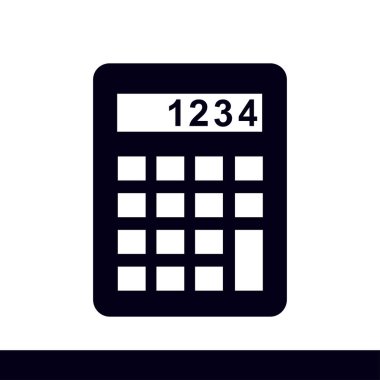 Hesap makinesi simge. Düz tasarım stili. EPS 10