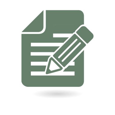 kalem simgesine sahip belge.