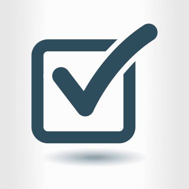 Kontrol listesi simgesi. Kutu işaretinde işaretle.