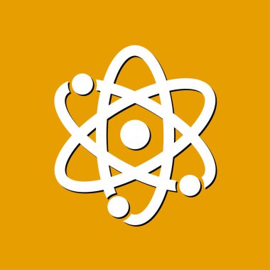Atom işareti simbol. Atom parçası simgesi.