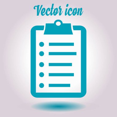 Listesi vektör simgesini denetleyin. Düz tasarım.