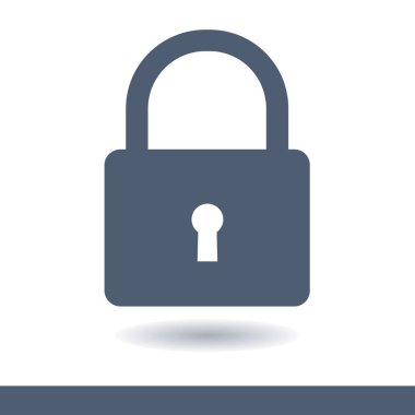 Kilit simgesi. Düz tasarım tarzı. Vektör EPS10.