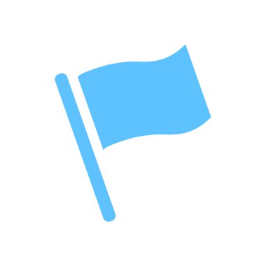 Bayrak simgesi. Yer belirleyici sembol. Düz tasarım biçimi.