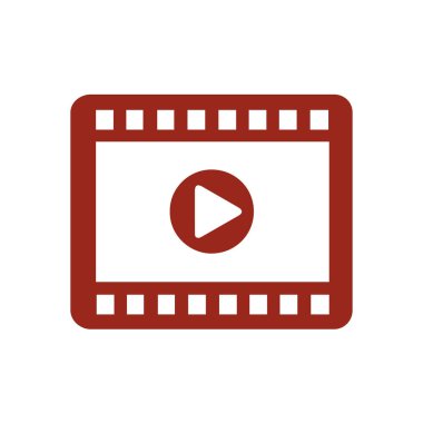 video simgesi. düz tasarım stili. vektör eps 10.