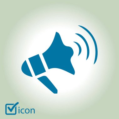 Yakında simge megafon. hoparlör simgesi.