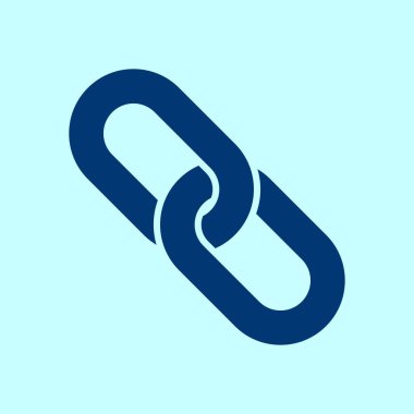 Bağlantı tek simge. Zincir bağlantı erkek.