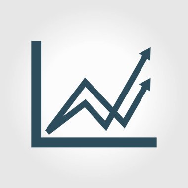 İş grafiği. Grafik düz simgesi