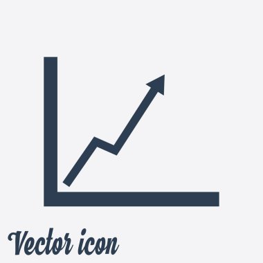 İş grafiği. Grafik düz simgesi