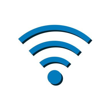 WiFi sembolü. Vektör kablosuz ağ kutsal kişilerin resmi. Düz tasarım