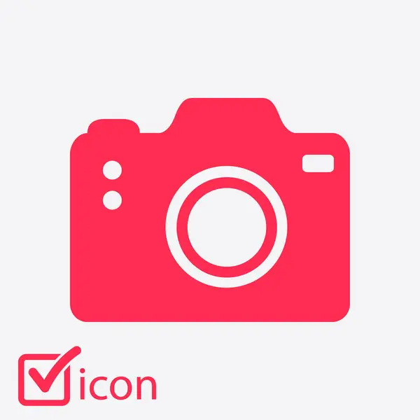 Simbolo Cámara Fotográfica Icono Signo Cámara Dslr Cámara Digital Estilo — Vector de stock