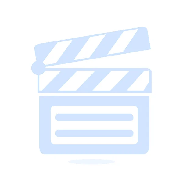 Film Maker Clapper Board Icon Flat Design Style — Stock Vector