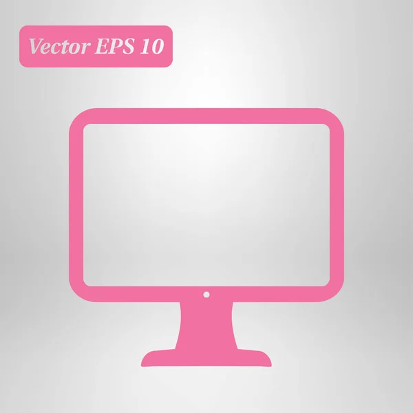 Icona Del Segno Del Display Del Computer Monitora Simbolo Stile — Vettoriale Stock