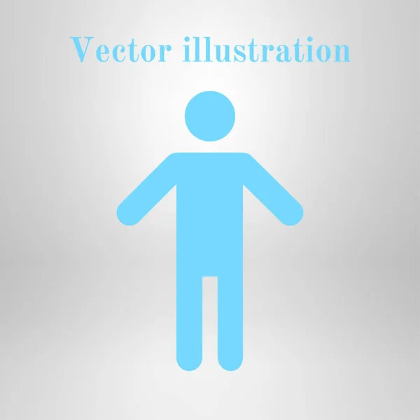Human Male Sign Icon Man Person Symbol Male Toilet Flat — Stock Vector