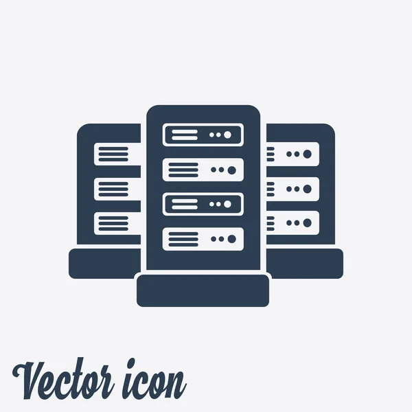 Netværksservere Datacenter Ikon Flad Design Stil Vektor Eps – Stock-vektor