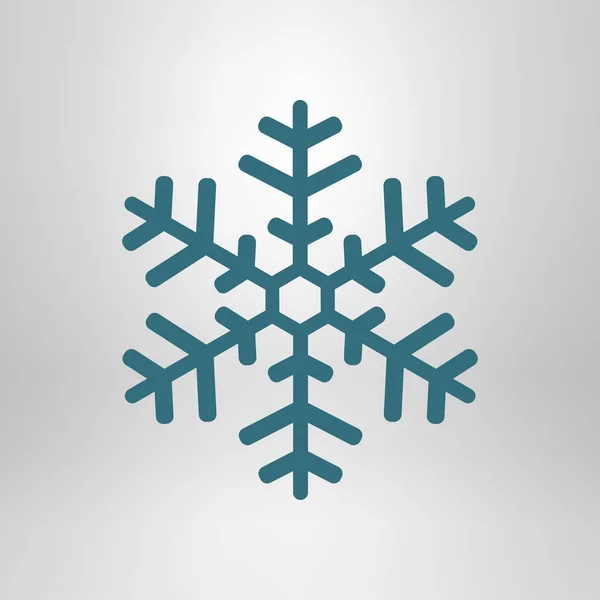 Sneeuwvlok Pictogram Nieuwjaar Decoratie — Stockvector