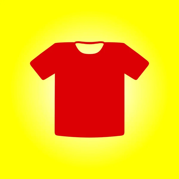 Shirt Teken Pictogram Kleding Symbool Platte Ontwerpstijl — Stockvector