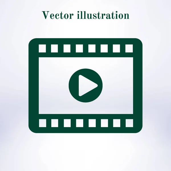 Icône Vidéo Style Design Plat Eps Vectoriel — Image vectorielle