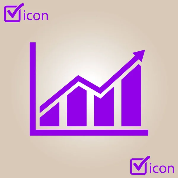 Infographie Icône Graphique Graphique Simbol Croissant Style Design Plat — Image vectorielle