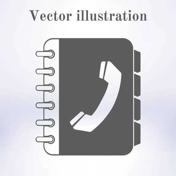 Icône Plate Annuaire Téléphonique Style Design Plat — Image vectorielle