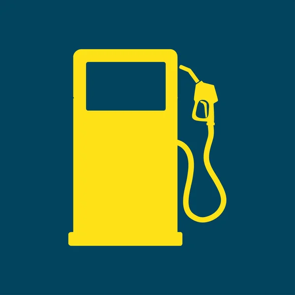 Benzine Pomp Mondstuk Teken Gas Station Pictogram Platte Ontwerpstijl — Stockvector