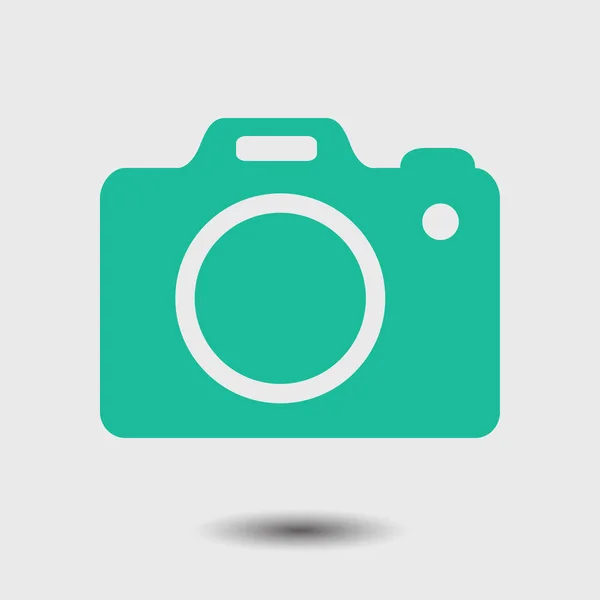 照相相机很简单 Dslr相机标志图标 数码相机 平面设计风格 — 图库矢量图片