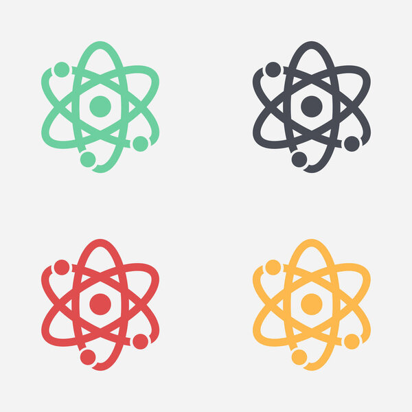 Символ Атома. Значок Атомной части
.