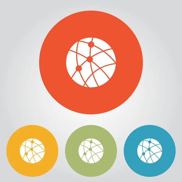 Simbolo Simbolo Tecnologia Globale Icona Del Social Network — Vettoriale Stock