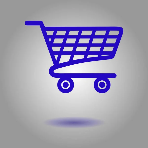 Icono Plano Carta Compras — Vector de stock