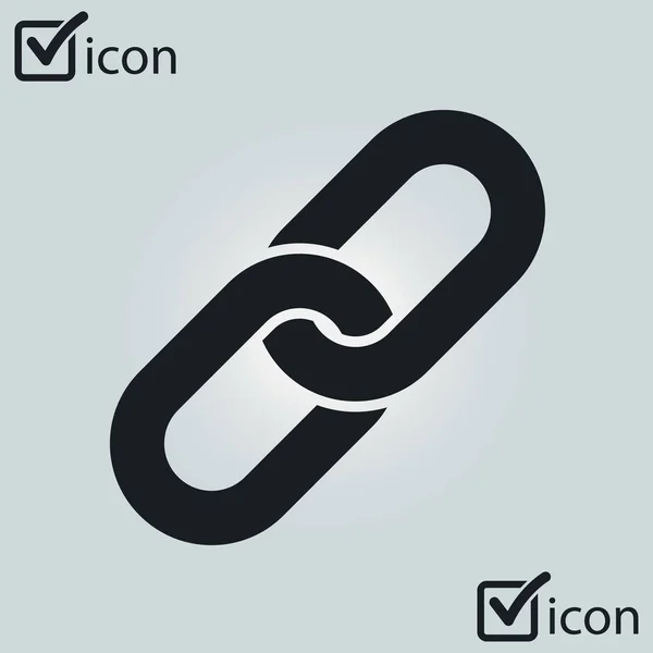 Link Único Ícone Símbolo Elo Corrente Icon Link Para Fonte —  Vetores de Stock