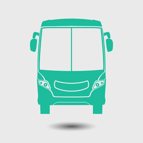 Значок Автобуса Школьный Силуэт — стоковый вектор
