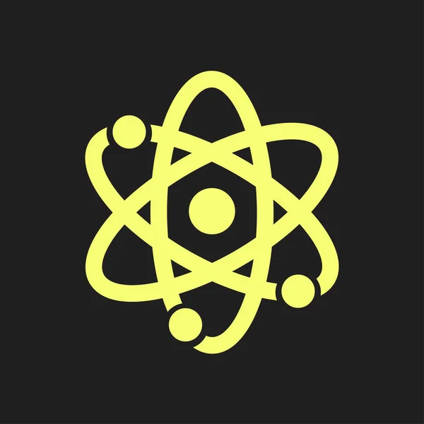 Знак Атома Піктограма Частини Атома — стоковий вектор