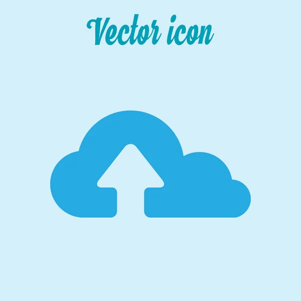 Upload Cloud Icon Upload Button Flat Design Style — Stock Vector