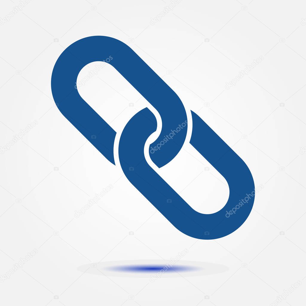 Link single icon.Chain link simbol.
