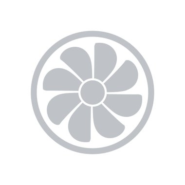 Egzoz vantilatörü simgesi. Havalandırma sembolü.