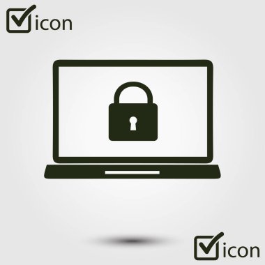 Internet güvenlik kavramı simgesi. Kimlik ve koruma simgesi.