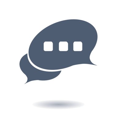 Diyalog simgesi, vektör illüstrasyonu. Düz tasarım biçimi