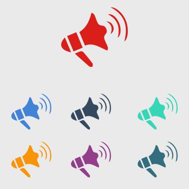 Yakında simge megafon. hoparlör simgesi.