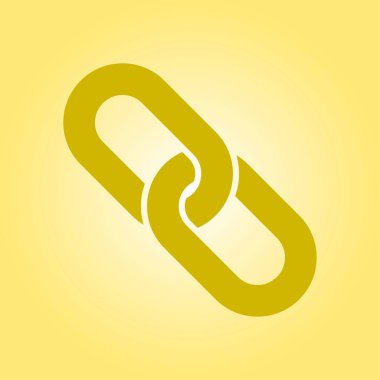 Bağlantı tek simge. Zincir bağlantı erkek.