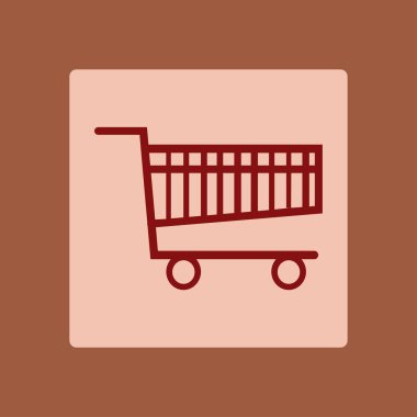 grafik alışveriş düz simgesi