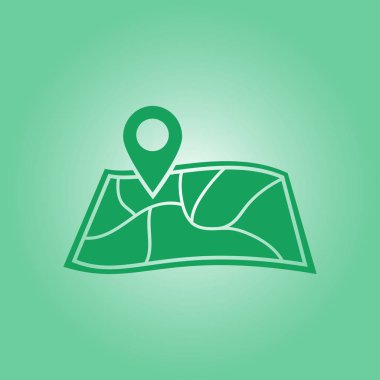 Bir PIN simgeyle eşleyin. Harita navigasyon erkek.