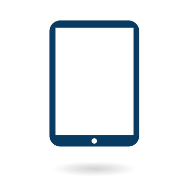 Modern dijital tablet Pc simgesi. Düz tasarım simgesi. EPS 10 vektör.