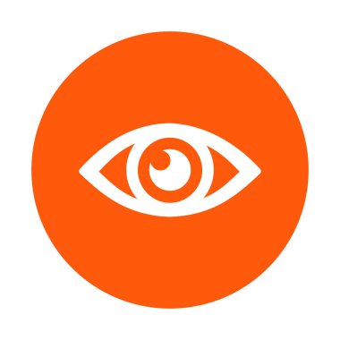 Göz simgesini. Düz tasarım stili.