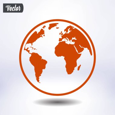 Küre simgesi basit vektör çizim