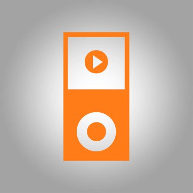 taşınabilir kitle iletişim araçları oyuncu simgesi. düz tasarım stili. vektör eps 10.