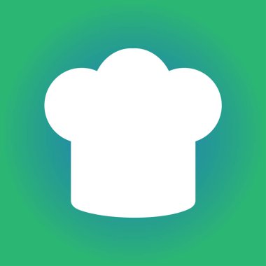 Chef şapka işareti simgesi. Şapka pişirme sembolü.
