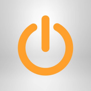 Güç işareti simgesi. Düz tasarım stili.   