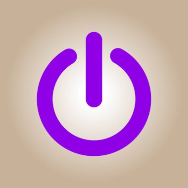 Güç işareti simgesi. Düz tasarım stili.  