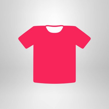 T-shirt işareti simgesi. Giysi sembolü. Düz tasarım stili.