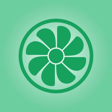 Egzoz vantilatörü simgesi. Havalandırma sembolü.